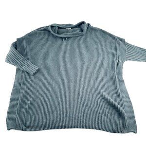 Wonderly Womens 2X Teal Ribbed Knit‎ Sweater